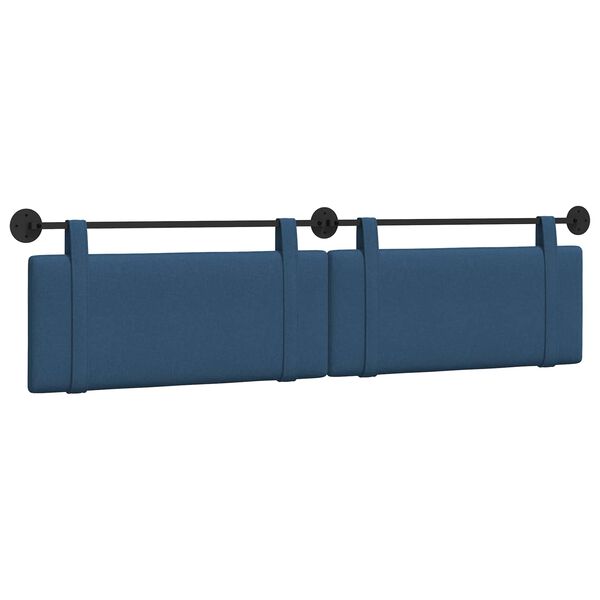 vidaXL H&auml;ngevorderseite Wandmontiert Uni Blau 210 x 55 x 5 cm Stoff
