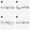 vidaXL Outdoor-Sofagarnitur mit Kissen 8 pcs Nat&uuml;rlich und Hellgrau