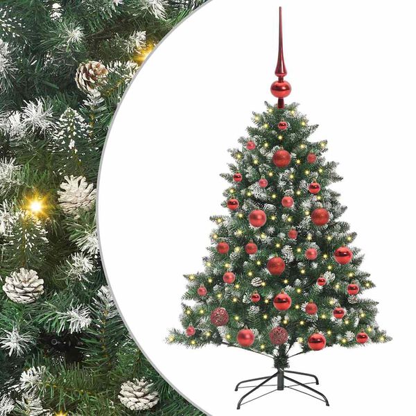 vidaXL K&uuml;nstlicher Weihnachtsbaum mit 150 LEDs mit St&auml;nder Gr&uuml;n 120 cm