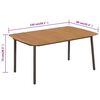 vidaXL Couchtisch 150x90x72 cm Massivholz Akazie und Stahl