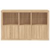 vidaXL Sideboard mit LED-Leuchten Sonoma-Eiche 162x37x100 cm