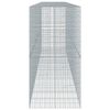 vidaXL Gabione mit Deckel 650x100x200 cm Verzinktes Eisen