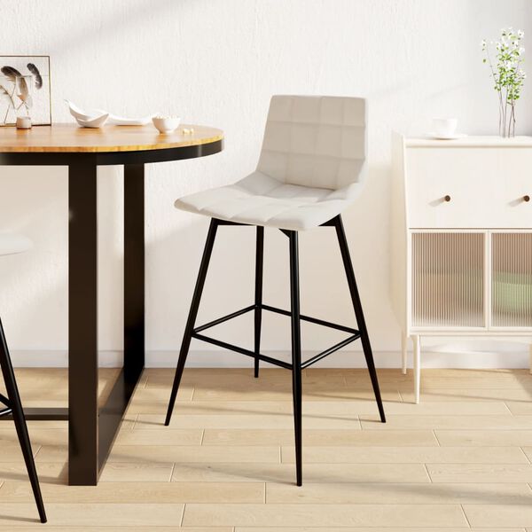 vidaXL Barhocker Creme Samt