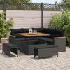 vidaXL Gartensofa-set mit Kissen 8 pcs Schwarz Poly Rattan