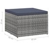 vidaXL 4-tlg. Garten-Lounge-Set Poly Rattan Grau und Anthrazit