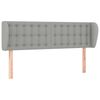 vidaXL Kopfteil mit Ohren Hellgrau 147x23x78/88 cm Stoff