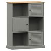 vidaXL B&uuml;cherregal VIGO Grau 90x35x114,5 cm Massivholz Kiefer