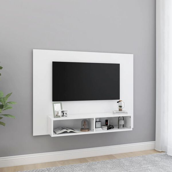 vidaXL TV-Wandschrank Wei&szlig; 120x23,5x90 cm Holzwerkstoff