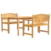 vidaXL 3-tlg. Garten-Essgruppe Massivholz Teak