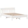 vidaXL Massivholzbett ohne Matratze Wei&szlig; 135x190 cm Kiefernholz