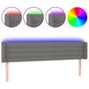 vidaXL LED Kopfteil Dunkelgrau 203x16x78/88 cm Stoff