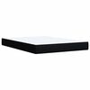 vidaXL Boxspringbett mit Matratze Schwarz 140x190 cm Stoff