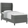vidaXL Boxspringbett mit Kopfteil Dunkelgrau 80 x 200 cm Stoff