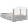 vidaXL Bettrahmen Graues Sonoma 135 x 190 cm Holzwerkstoff