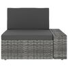 vidaXL 5-tlg. Garten-Lounge-Set Poly Rattan Grau