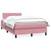 vidaXL Boxspringbett mit Matratze Rosa 120x220 cm Samt