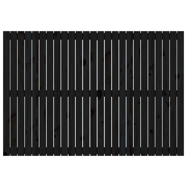 vidaXL Wand-Kopfteil Schwarz 159,5x3x110 cm Massivholz Kiefer