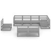vidaXL 8-tlg. Garten-Lounge-Set Grau Massivholz Kiefer