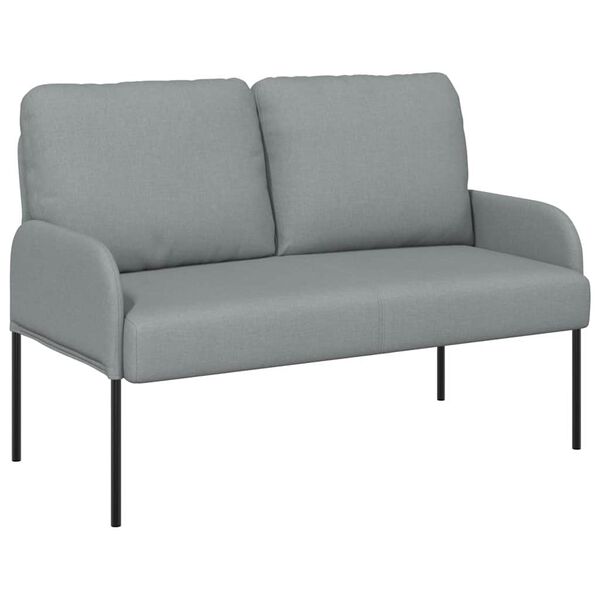 vidaXL Sofas mit Kissen 110cm Hellgrau Sperrholz