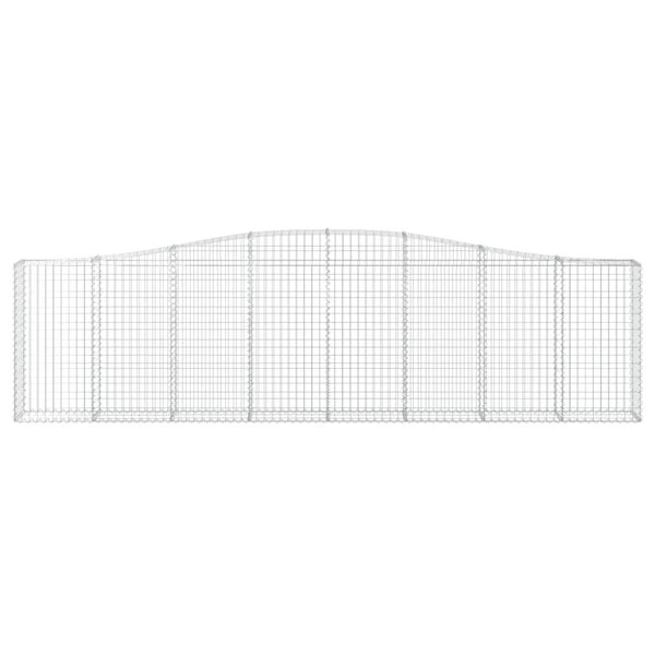 vidaXL Gabionen mit Hochbogen 4 Stk. 400x30x100/120cm Verzinktes Eisen