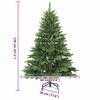 vidaXL K&uuml;nstlicher Weihnachtsbaum mit 150 LEDs Gr&uuml;n 120 cm PE und PVC