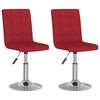 vidaXL Esszimmerst&uuml;hle 2 Stk. Drehbar Weinrot Stoff