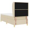 vidaXL Boxspringbett mit Matratze mit Kopfteil Creme 200 x 90 cm Stoff