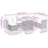 vidaXL 9-tlg. Garten-Sofagarnitur mit Kissen Schwarz Poly Rattan