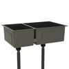 vidaXL K&uuml;chensp&uuml;le Schwarz Edelstahl