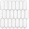vidaXL Federfliese 10 pcs Wei&szlig; Grau 30 x 30 cm Polyurethan und PET