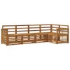 vidaXL Ecksofa Set 4 pcs Natur Massivholz Akazie