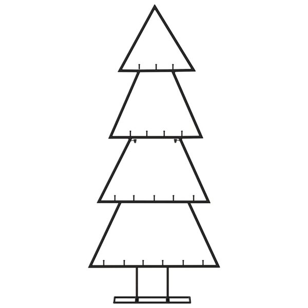 vidaXL Metall-Weihnachtsbaum für Dekorationen Schwarz 90 cm