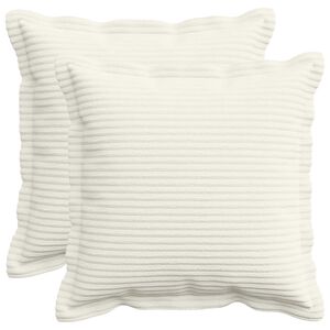 vidaXL Kissenbezug 2 stk. HOUTEN Creme 30 x 30 cm Cord