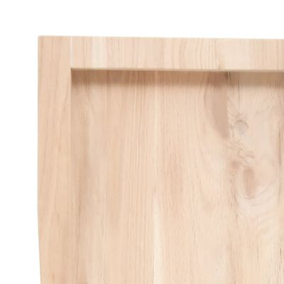 vidaXL Tischplatte 100x50x(2-4) cm Massivholz Eiche Unbehandelt