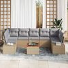 vidaXL Gartensofa-set mit Kissen 8 pcs Beige Poly-Rattan