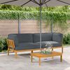 vidaXL Sofa Set mit Kissen Uni 2 pcs Anthrazit Massivholz Akazie