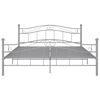 vidaXL Bett Grau Metall 160x200 cm