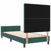 vidaXL Boxspringbett mit Kopfteil Dunkelgr&uuml;n 90 x 200 cm Samt