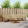 vidaXL Outdoor-Sofagarnitur mit Kissen 5 pcs Natur und Beige