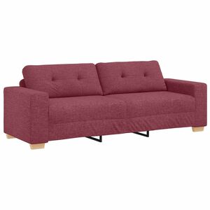 vidaXL 3-Sitzer-Sofa Weinrot 180 cm Stoff