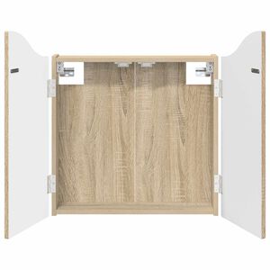 vidaXL Dartboard Schrank Sonoma-Eiche 56 x 12 x 63 cm Holzwerkstoff