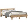 vidaXL Bettrahmen Artisan-Eiche 140 x 190 cm Holzwerkstoff