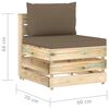 vidaXL 5-tlg. Garten-Lounge-Set mit Kissen Gr&uuml;n Impr&auml;gniertes Holz