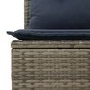 vidaXL 6-teiliges Gartensofa-Set mit Kissen, grau, Polyrattan