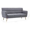 vidaXL 3-Sitzer-Sofa Stoff 172x70x82 cm Hellgrau