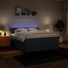 vidaXL Boxspringbett mit Matratze Blau 180x200 cm Stoff