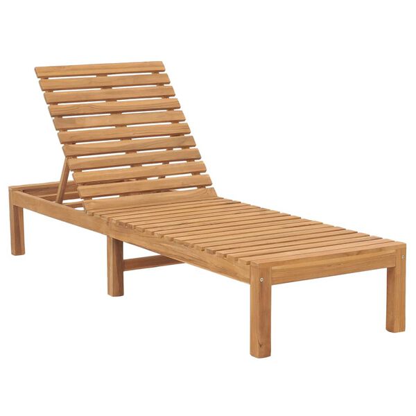 vidaXL Sonnenliege Massivholz Teak