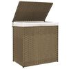 vidaXL W&auml;schekorb mit 2 F&auml;chern 53x35x57 cm Poly Rattan