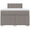 vidaXL Boxspringbett mit Matratze Taupe 120x200 cm Stoff