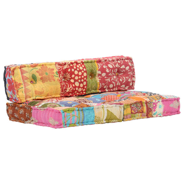 vidaXL Pouf Patchwork Stoff